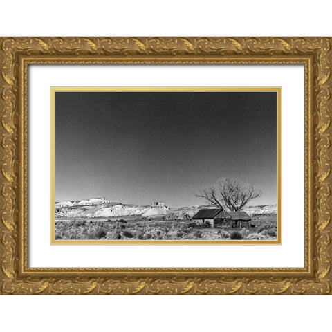 Desert Oasis Gold Ornate Wood Framed Art Print with Double Matting by Koetsier, Albert