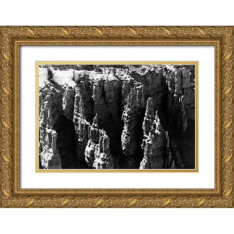 Jagged Forest Gold Ornate Wood Framed Art Print with Double Matting by Koetsier, Albert