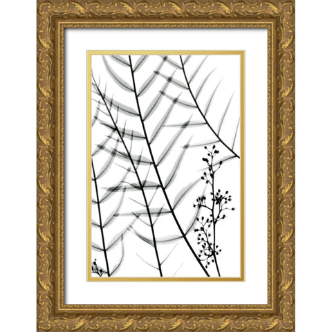 California Pepper Tree Gold Ornate Wood Framed Art Print with Double Matting by Koetsier, Albert