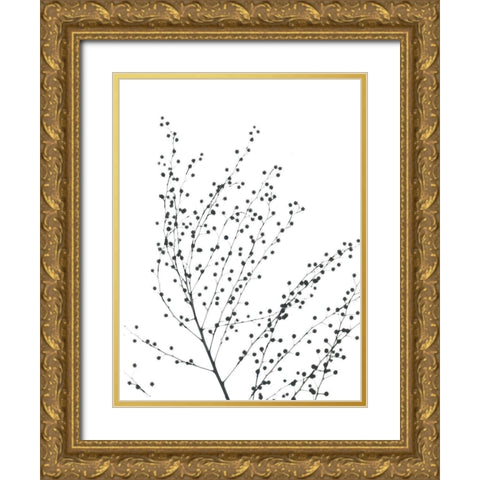 Pretty And Delicate Gold Ornate Wood Framed Art Print with Double Matting by Koetsier, Albert