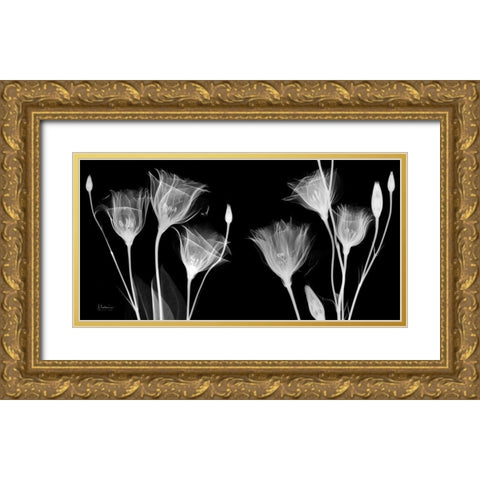 BW Gentian Gold Ornate Wood Framed Art Print with Double Matting by Koetsier, Albert