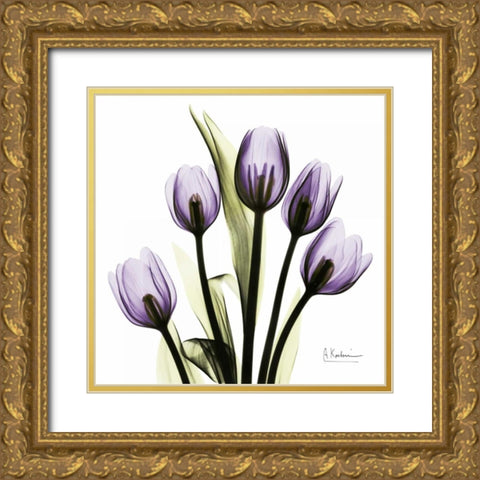 TulipImagine Gold Ornate Wood Framed Art Print with Double Matting by Koetsier, Albert