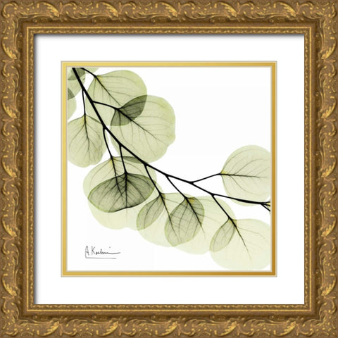 Mint Eucalyptus 2 Gold Ornate Wood Framed Art Print with Double Matting by Koetsier, Albert