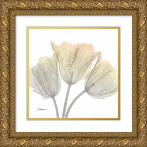 Sunday Morning Tulips Gold Ornate Wood Framed Art Print with Double Matting by Koetsier, Albert