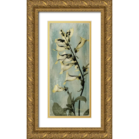 Golden Foxglove Gold Ornate Wood Framed Art Print with Double Matting by Koetsier, Albert