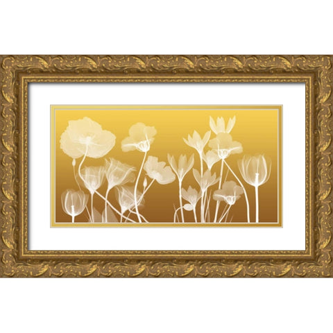 Transparent Flora Gold Ornate Wood Framed Art Print with Double Matting by Koetsier, Albert