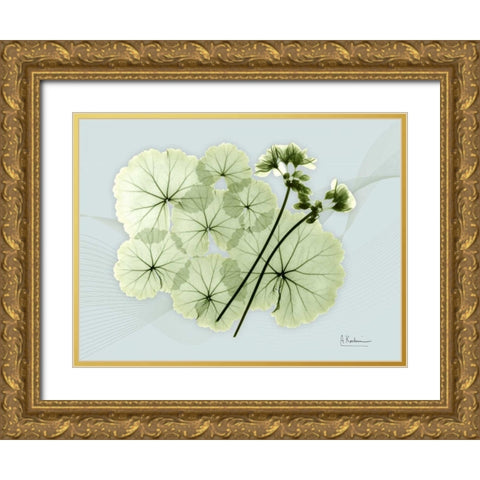 Geranium L48 Gold Ornate Wood Framed Art Print with Double Matting by Koetsier, Albert