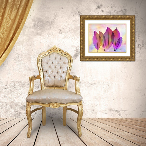 Retroluxed Magnoli Gold Ornate Wood Framed Art Print with Double Matting by Koetsier, Albert