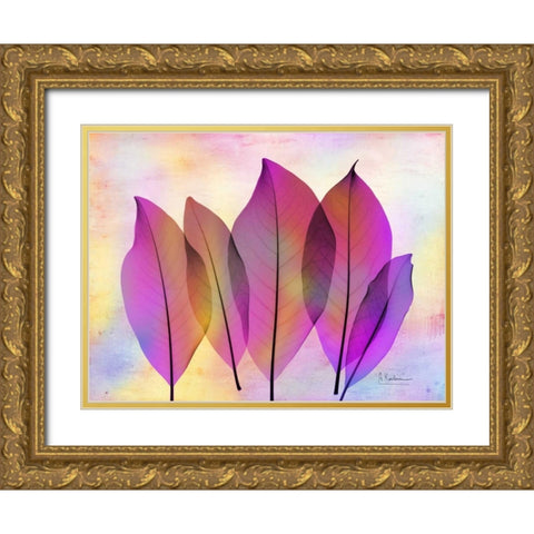 Retroluxed Magnoli Gold Ornate Wood Framed Art Print with Double Matting by Koetsier, Albert