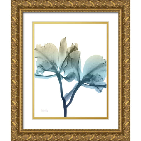 Ombre Expression 8 Gold Ornate Wood Framed Art Print with Double Matting by Koetsier, Albert