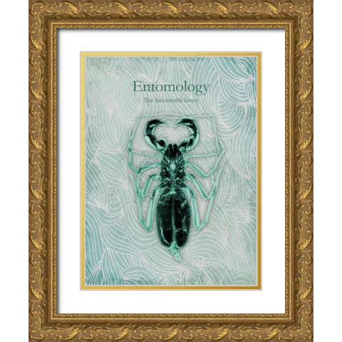 Indomitable Insect Gold Ornate Wood Framed Art Print with Double Matting by Koetsier, Albert