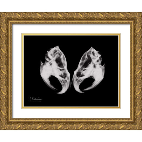 Ondatra Twins Gold Ornate Wood Framed Art Print with Double Matting by Koetsier, Albert