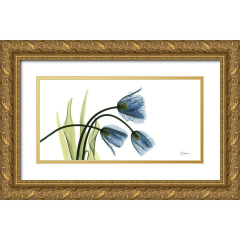 The Three Tulips Gold Ornate Wood Framed Art Print with Double Matting by Koetsier, Albert