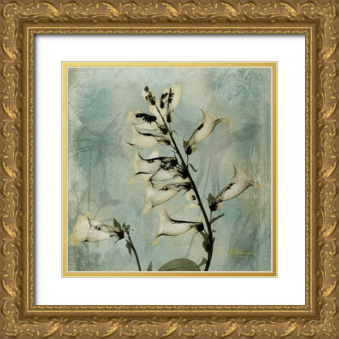 Golden Fox Glove Gold Ornate Wood Framed Art Print with Double Matting by Koetsier, Albert