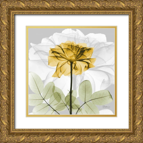 Rose in Gold 1 Gold Ornate Wood Framed Art Print with Double Matting by Koetsier, Albert