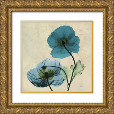 Iceland Poppy Gold Ornate Wood Framed Art Print with Double Matting by Koetsier, Albert