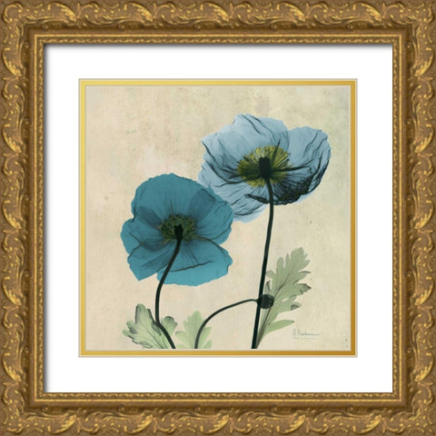 Iceland Poppy Gold Ornate Wood Framed Art Print with Double Matting by Koetsier, Albert