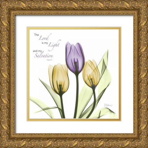 Tulips Salvation Gold Ornate Wood Framed Art Print with Double Matting by Koetsier, Albert