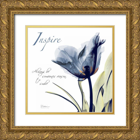 Tulip Inspire Gold Ornate Wood Framed Art Print with Double Matting by Koetsier, Albert