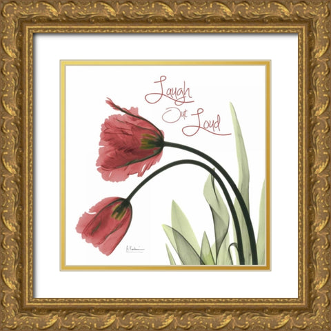 LOL Tulips L83 Gold Ornate Wood Framed Art Print with Double Matting by Koetsier, Albert