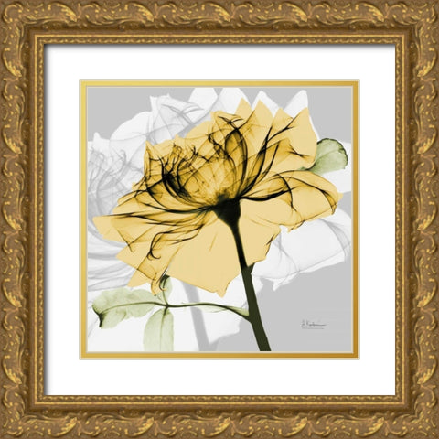 Rose in Gold 5 Gold Ornate Wood Framed Art Print with Double Matting by Koetsier, Albert