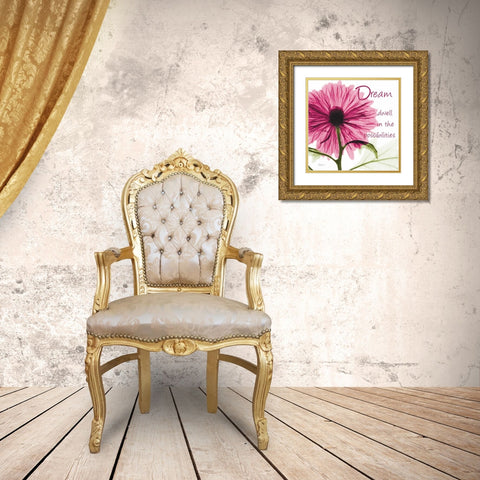 Pink Chrysanthemum Dream 2 Gold Ornate Wood Framed Art Print with Double Matting by Koetsier, Albert