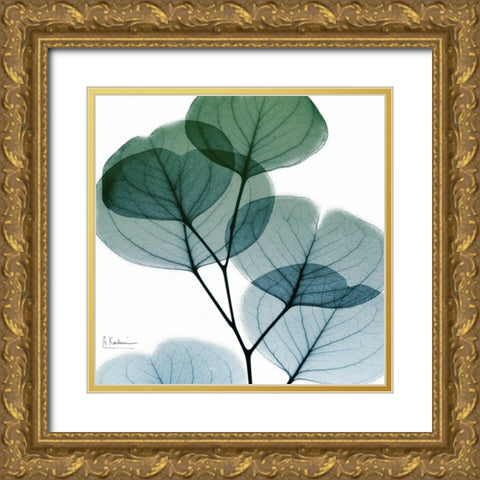 Dull Eucalyptus Mate Gold Ornate Wood Framed Art Print with Double Matting by Koetsier, Albert