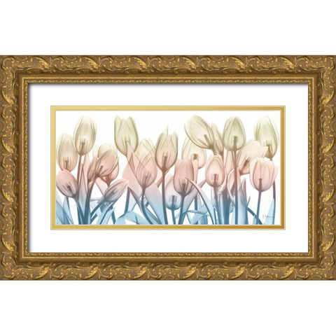 Spring Blooms Gold Ornate Wood Framed Art Print with Double Matting by Koetsier, Albert