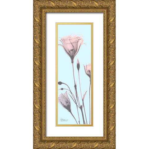 Gentian Paradise Gold Ornate Wood Framed Art Print with Double Matting by Koetsier, Albert