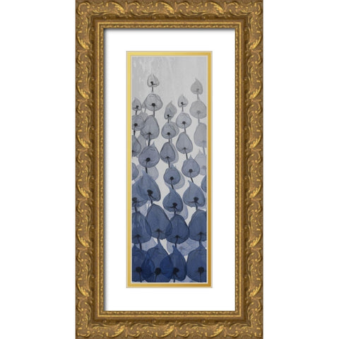 Sapphire Blooms 1 Gold Ornate Wood Framed Art Print with Double Matting by Koetsier, Albert