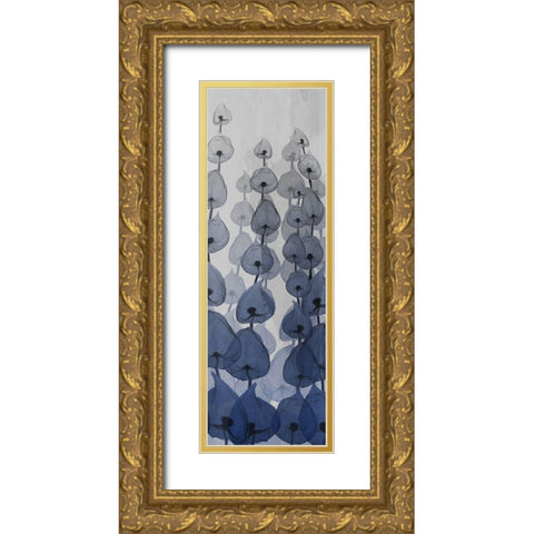 Sapphire Blooms 2 Gold Ornate Wood Framed Art Print with Double Matting by Koetsier, Albert