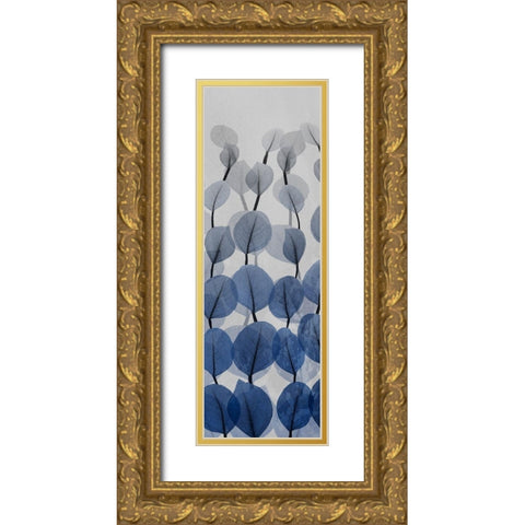 Sapphire Blooms 3 Gold Ornate Wood Framed Art Print with Double Matting by Koetsier, Albert