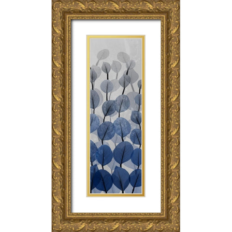 Sapphire Blooms 4 Gold Ornate Wood Framed Art Print with Double Matting by Koetsier, Albert