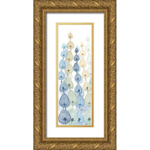 Lanterns On White 4 Gold Ornate Wood Framed Art Print with Double Matting by Koetsier, Albert