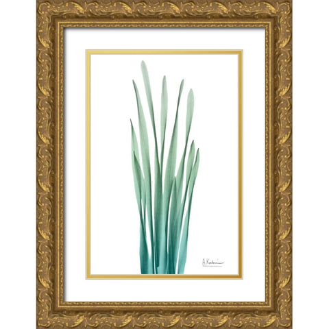 Radiant Hyacinth Leaf 2 Gold Ornate Wood Framed Art Print with Double Matting by Koetsier, Albert