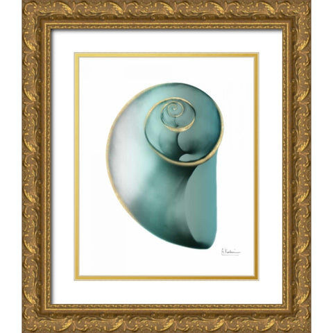 Shimmering Snail 2 Gold Ornate Wood Framed Art Print with Double Matting by Koetsier, Albert