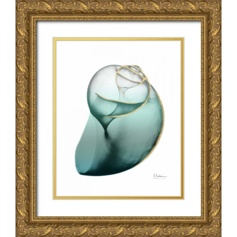 Shimmering Snail 3 Gold Ornate Wood Framed Art Print with Double Matting by Koetsier, Albert