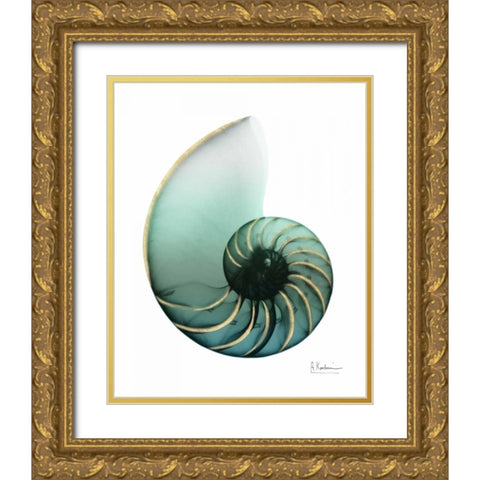 Shimmering Snail 4 Gold Ornate Wood Framed Art Print with Double Matting by Koetsier, Albert