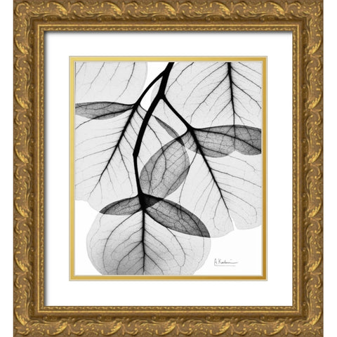 Silver Age Eucalyptus Gold Ornate Wood Framed Art Print with Double Matting by Koetsier, Albert