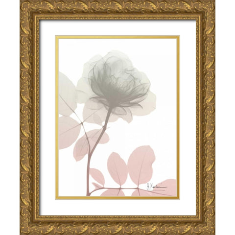 Serenity Rose Gold Ornate Wood Framed Art Print with Double Matting by Koetsier, Albert