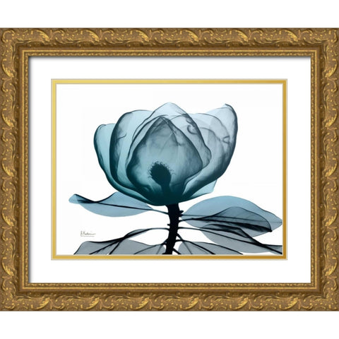 Midnight Magnolia 1 Gold Ornate Wood Framed Art Print with Double Matting by Koetsier, Albert