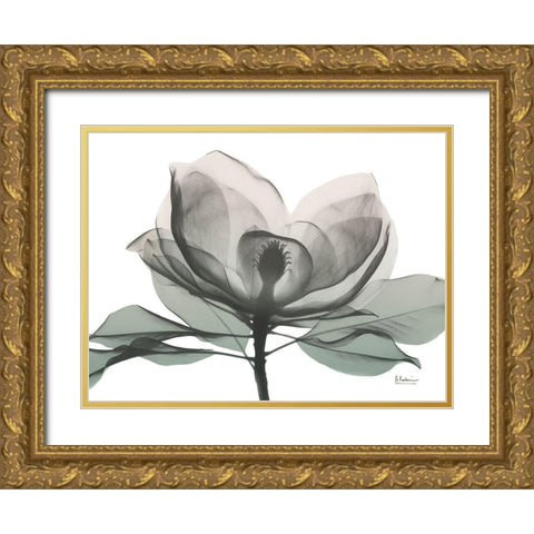 Sage Magnolia 1 Gold Ornate Wood Framed Art Print with Double Matting by Koetsier, Albert