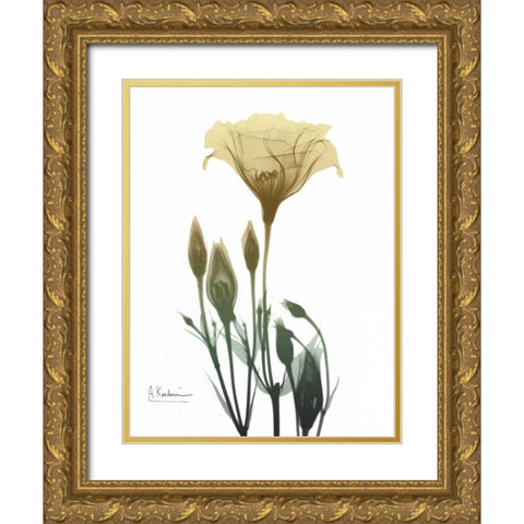 Ocre Bloom 2 Gold Ornate Wood Framed Art Print with Double Matting by Koetsier, Albert