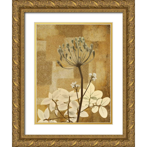 Zenfully Golden 1 Gold Ornate Wood Framed Art Print with Double Matting by Koetsier, Albert