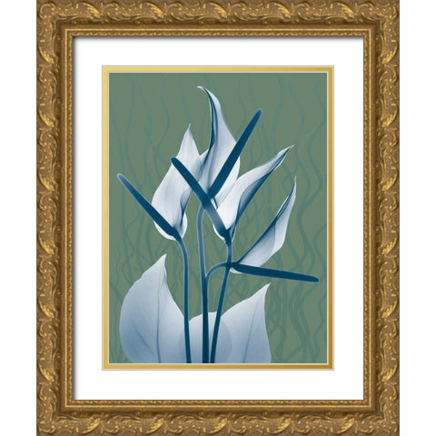 Blue Sage Dawn 2 Gold Ornate Wood Framed Art Print with Double Matting by Koetsier, Albert