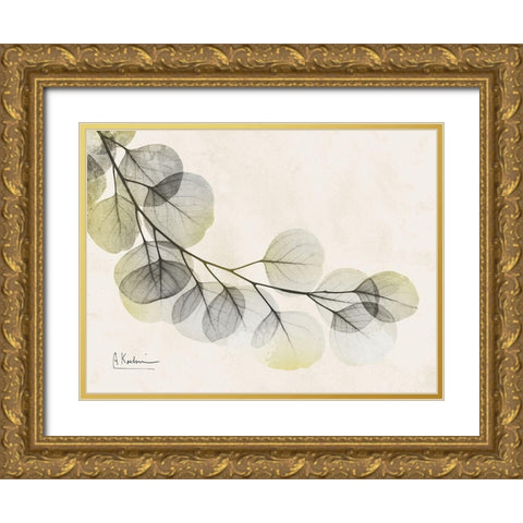 Sunkissed Eucalyptus Gold Ornate Wood Framed Art Print with Double Matting by Koetsier, Albert