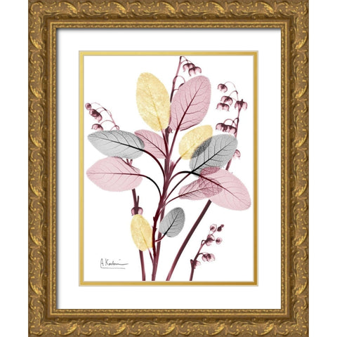 Blush Fusion 1  Gold Ornate Wood Framed Art Print with Double Matting by Koetsier, Albert