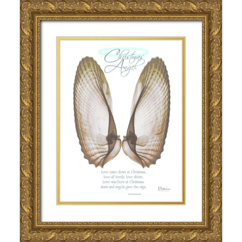 Christmas Morning Wings Gold Ornate Wood Framed Art Print with Double Matting by Koetsier, Albert