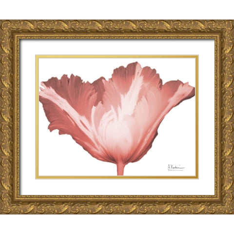 Coral Blossom 1 Gold Ornate Wood Framed Art Print with Double Matting by Koetsier, Albert