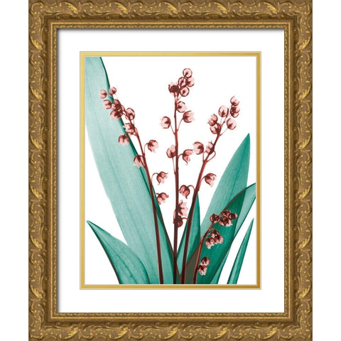 Elegance Blush 2 Gold Ornate Wood Framed Art Print with Double Matting by Koetsier, Albert